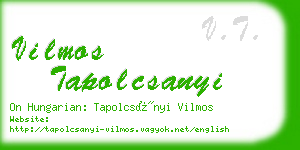 vilmos tapolcsanyi business card
